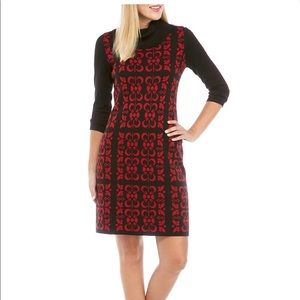 Nine West Mock Neck 3/4 Sleeve Sweater Dress